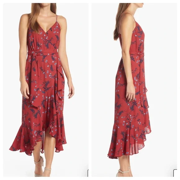 J. Crew Drapey Ruffle Faux Wrap Dress - Picture 2 of 10